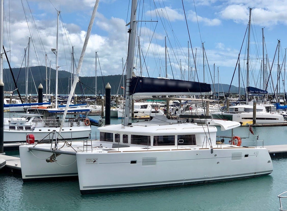 Book Lagoon 450 - 4 cab. Catamaran for bareboat charter in Whitsundays, Airlie Beach, Coral Sea Marina, Whitsunday Region of Queensland, Australia and Oceania with TripYacht!, picture 1