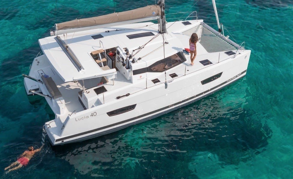 Book Fountaine Pajot Lucia 40 - 3 cab. Catamaran for bareboat charter in Nassau, Palm Cay Marina, New Providence, Bahamas with TripYacht!, picture 3