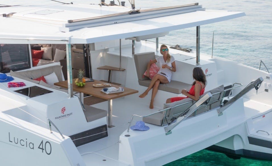Book Fountaine Pajot Lucia 40 - 3 cab. Catamaran for bareboat charter in Nassau, Palm Cay Marina, New Providence, Bahamas with TripYacht!, picture 4