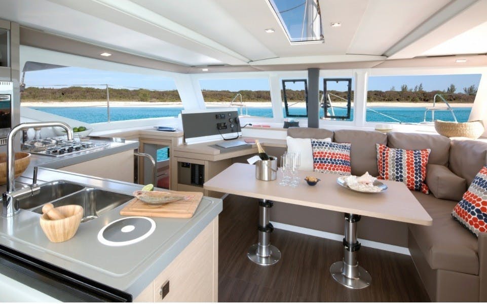 Book Fountaine Pajot Lucia 40 - 3 cab. Catamaran for bareboat charter in Nassau, Palm Cay Marina, New Providence, Bahamas with TripYacht!, picture 7