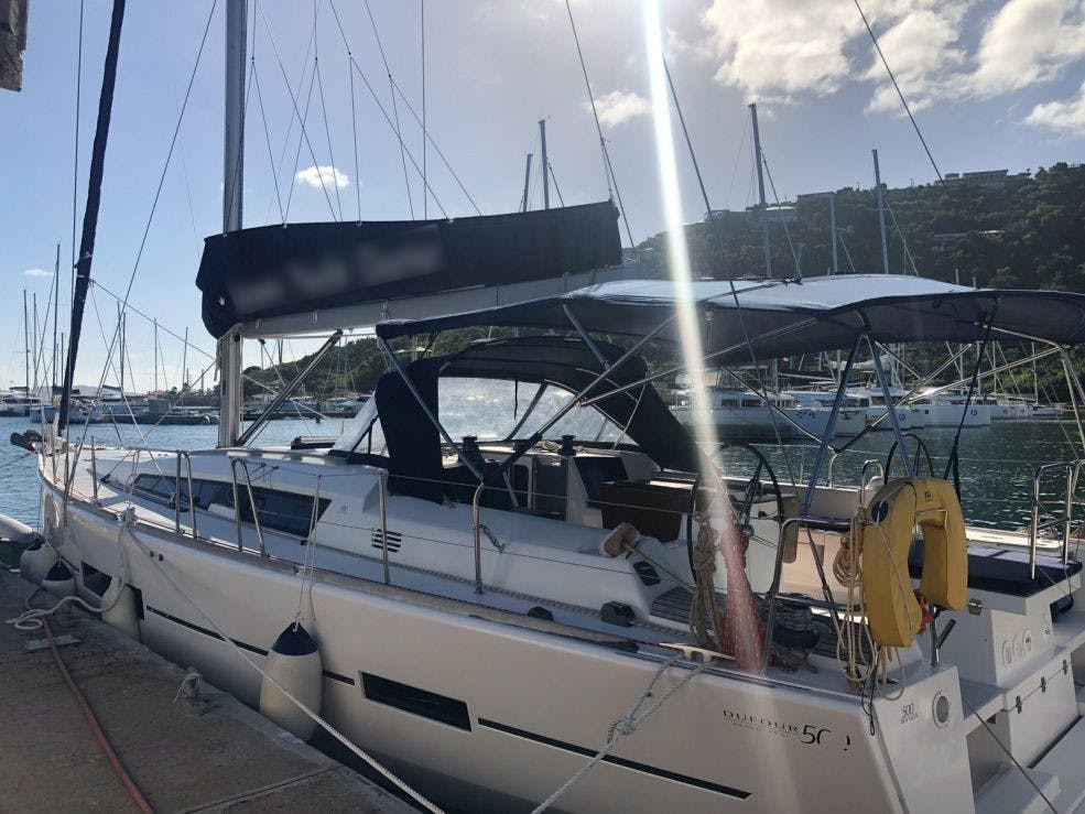 Book Dufour 500 GL - 5 cab. Sailing yacht for bareboat charter in Guadeloupe, La Marina Bas du Fort, Guadeloupe, Caribbean with TripYacht!, picture 3