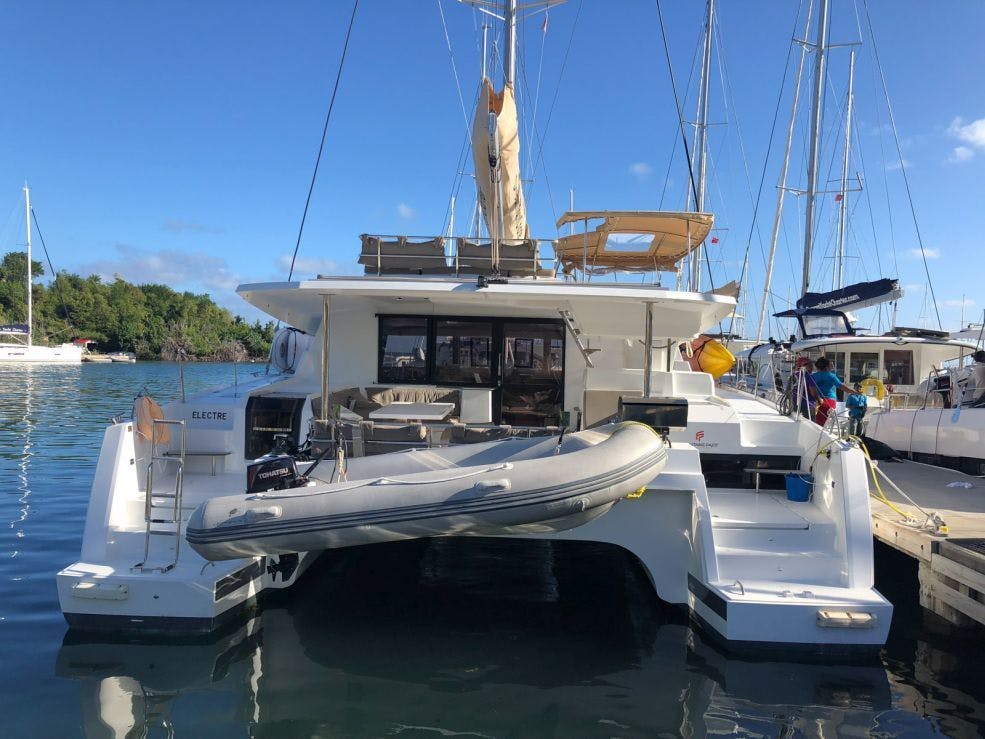 Book Fountaine Pajot Saona 47 Quintet - 5 + 1 cab. Catamaran for bareboat charter in BVI, Hodge's Creek Marina, British Virgin Islands with TripYacht!, picture 1