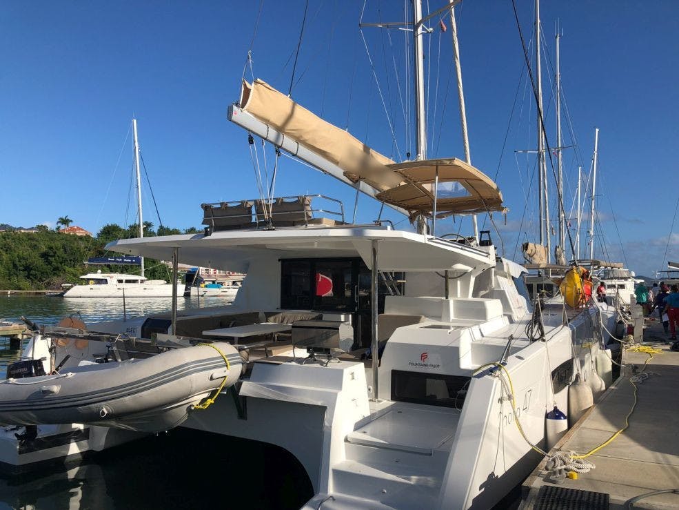Book Fountaine Pajot Saona 47 Quintet - 5 + 1 cab. Catamaran for bareboat charter in BVI, Hodge's Creek Marina, British Virgin Islands with TripYacht!, picture 4