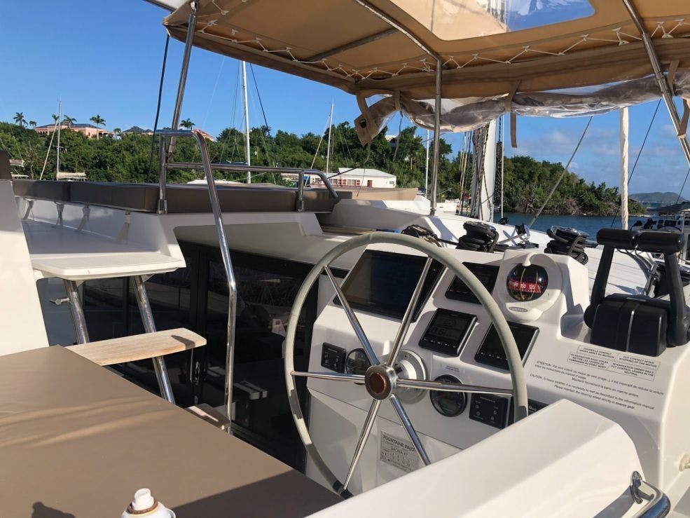 Book Fountaine Pajot Saona 47 Quintet - 5 + 1 cab. Catamaran for bareboat charter in BVI, Hodge's Creek Marina, British Virgin Islands with TripYacht!, picture 8
