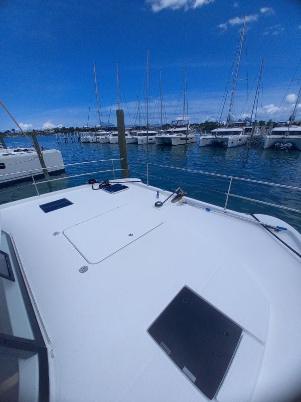 Book Fountaine Pajot MY 37 - 3 cab. Power catamaran for bareboat charter in Marsh Harbour, Conch Inn Marina, Abaco Islands, Bahamas with TripYacht!, picture 3