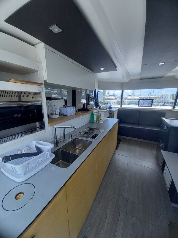 Book Fountaine Pajot MY 37 - 3 cab. Power catamaran for bareboat charter in Marsh Harbour, Conch Inn Marina, Abaco Islands, Bahamas with TripYacht!, picture 6