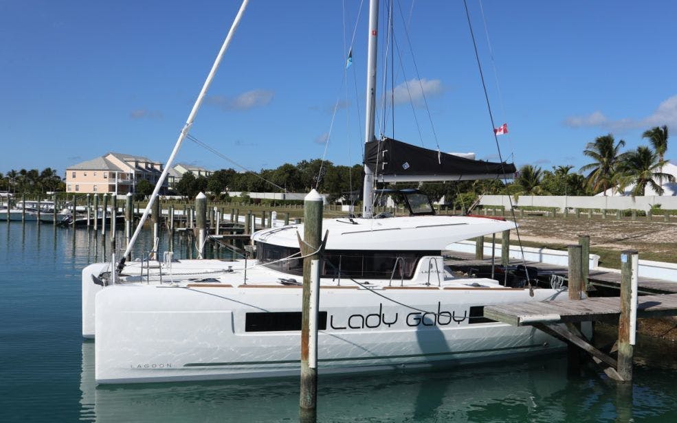 Book Lagoon 40 - 3 cab Catamaran for bareboat charter in Marsh Harbour, Conch Inn Marina, Abaco Islands, Bahamas with TripYacht!, picture 1