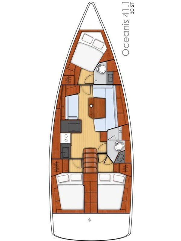 Book Oceanis 41.1 Sailing yacht for bareboat charter in Marina Kornati, Biograd, Zadar region, Croatia with TripYacht!, picture 2