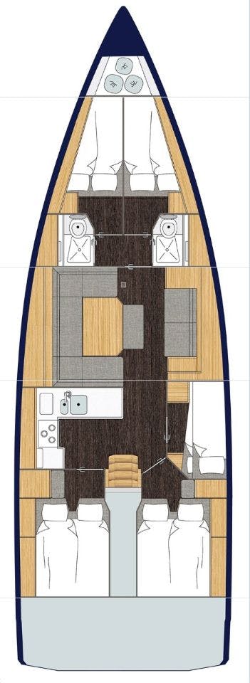 Book Bavaria C45 - 5 cab. Sailing yacht for bareboat charter in Skiathos, Skiathos/Sporades, Volos, Greece with TripYacht!, picture 2
