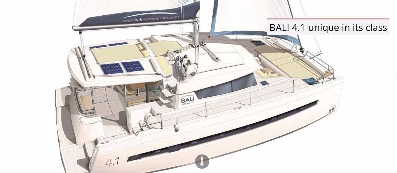 Book Bali 4.1 - 4 + 2 cab. Catamaran for bareboat charter in New Caledonia, Noumea, Port Moselle, New Caledonia with TripYacht!, picture 1