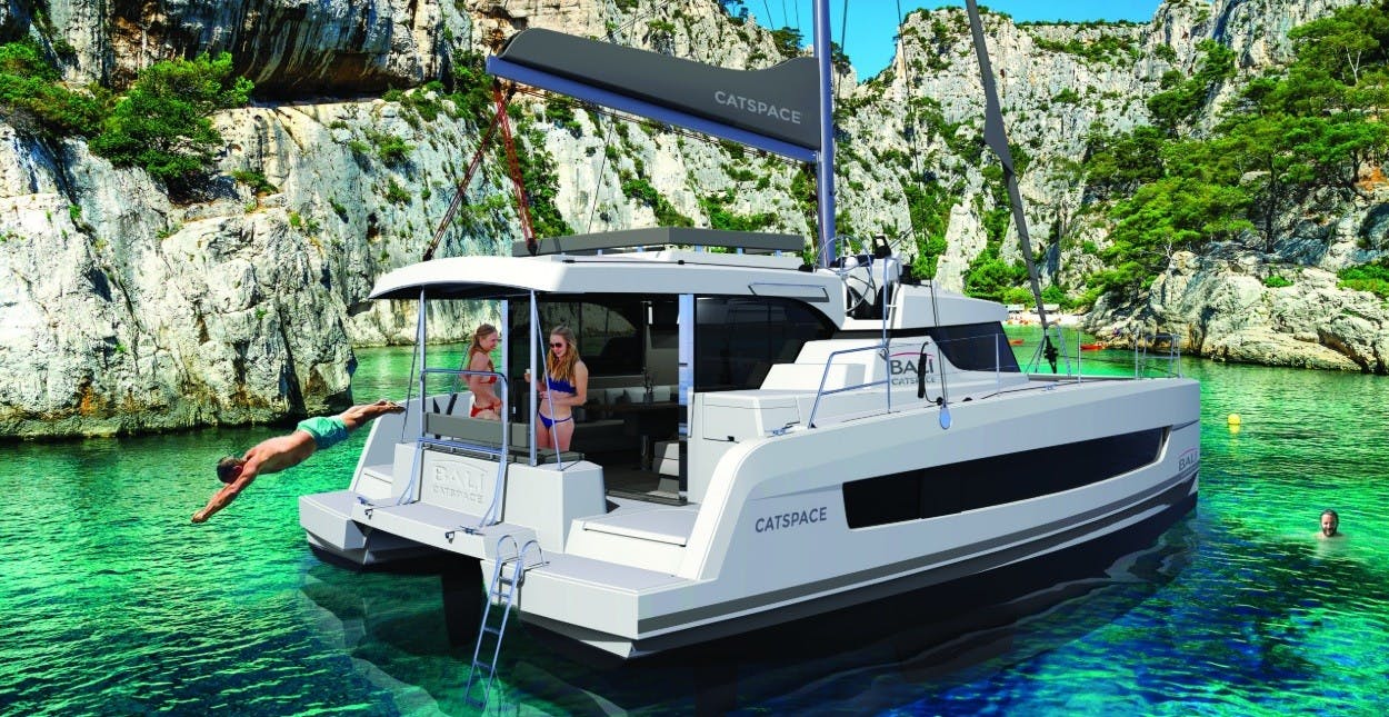 Book Bali Catspace Catamaran for bareboat charter in Fethiye, Yacht Classic Hotel Marina, Aegean, Turkey with TripYacht!, picture 1