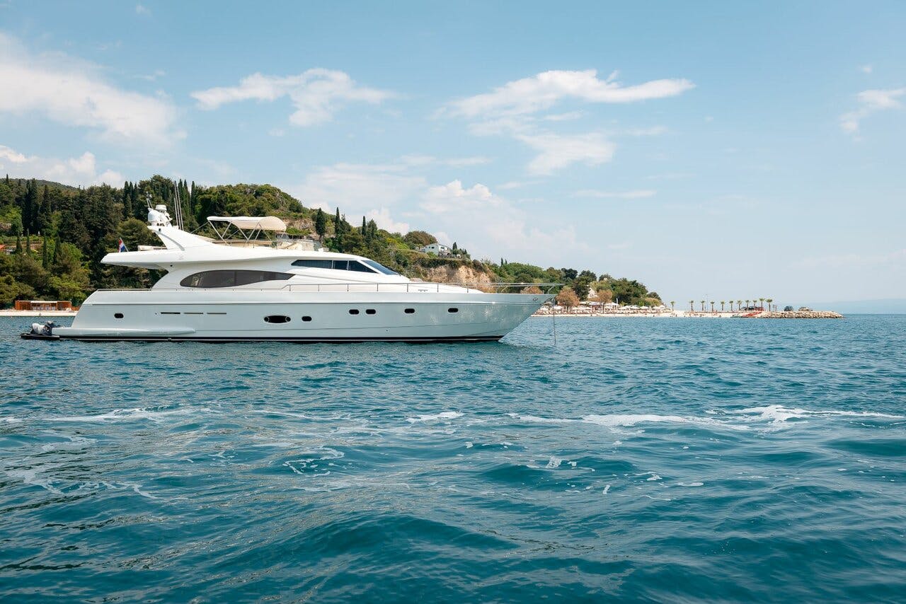 Book Ferretti Yachts 730 Motor yacht for bareboat charter in ACI Marina Split, Split region, Croatia with TripYacht!, picture 4