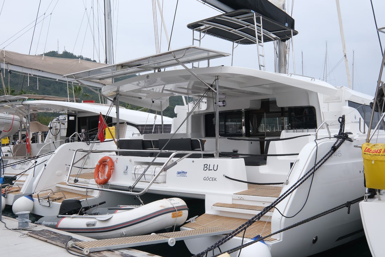 Book Lagoon 46 - 4 + 1 cab. Catamaran for bareboat charter in Göcek, Aegean, Turkey with TripYacht!, picture 1