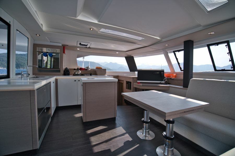 Book Fountaine Pajot Saona 47 Quintet - 5 + 1 cab. Catamaran for bareboat charter in Marmaris Yacht Marina, Aegean, Turkey with TripYacht!, picture 13