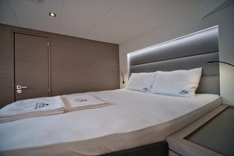Book Fountaine Pajot Saona 47 Quintet - 5 + 1 cab. Catamaran for bareboat charter in Marmaris Yacht Marina, Aegean, Turkey with TripYacht!, picture 18