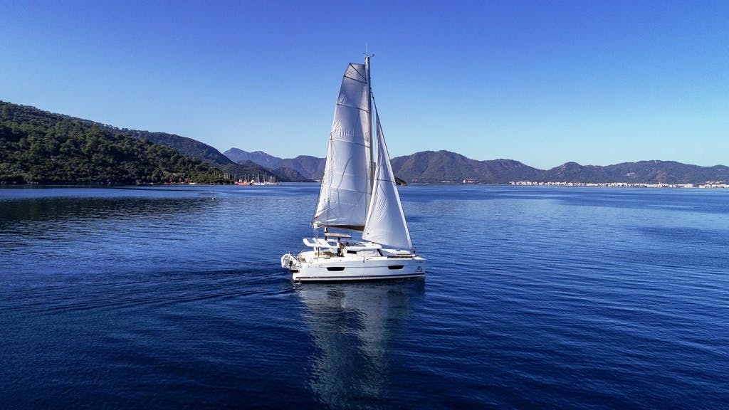 Book Fountaine Pajot Lucia 40 Catamaran for bareboat charter in Marmaris Yacht Marina, Aegean, Turkey with TripYacht!, picture 1
