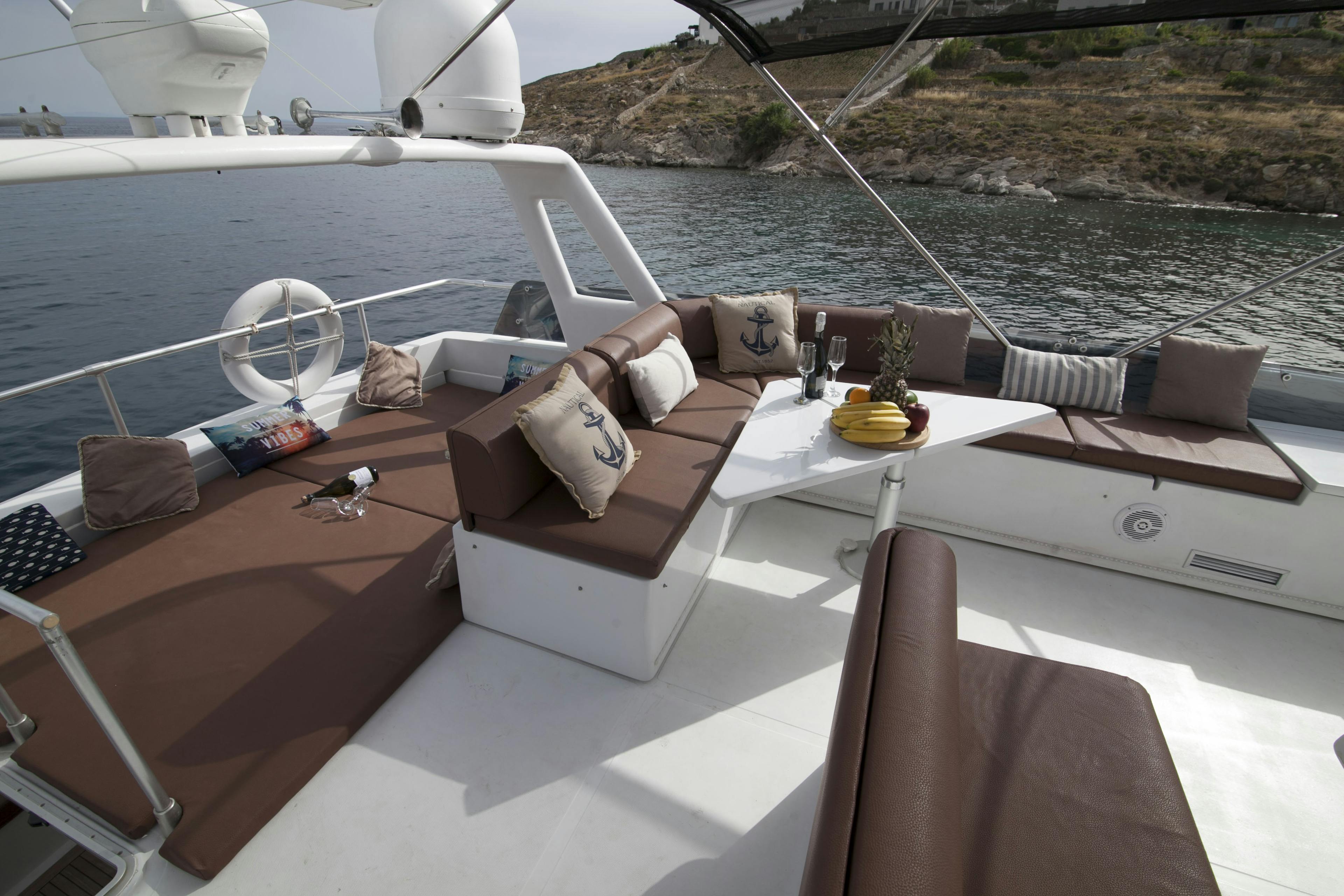 Book Ferretti Yachts 58 Motor yacht for bareboat charter in Mykonos, Cyclades, Greece with TripYacht!, picture 11