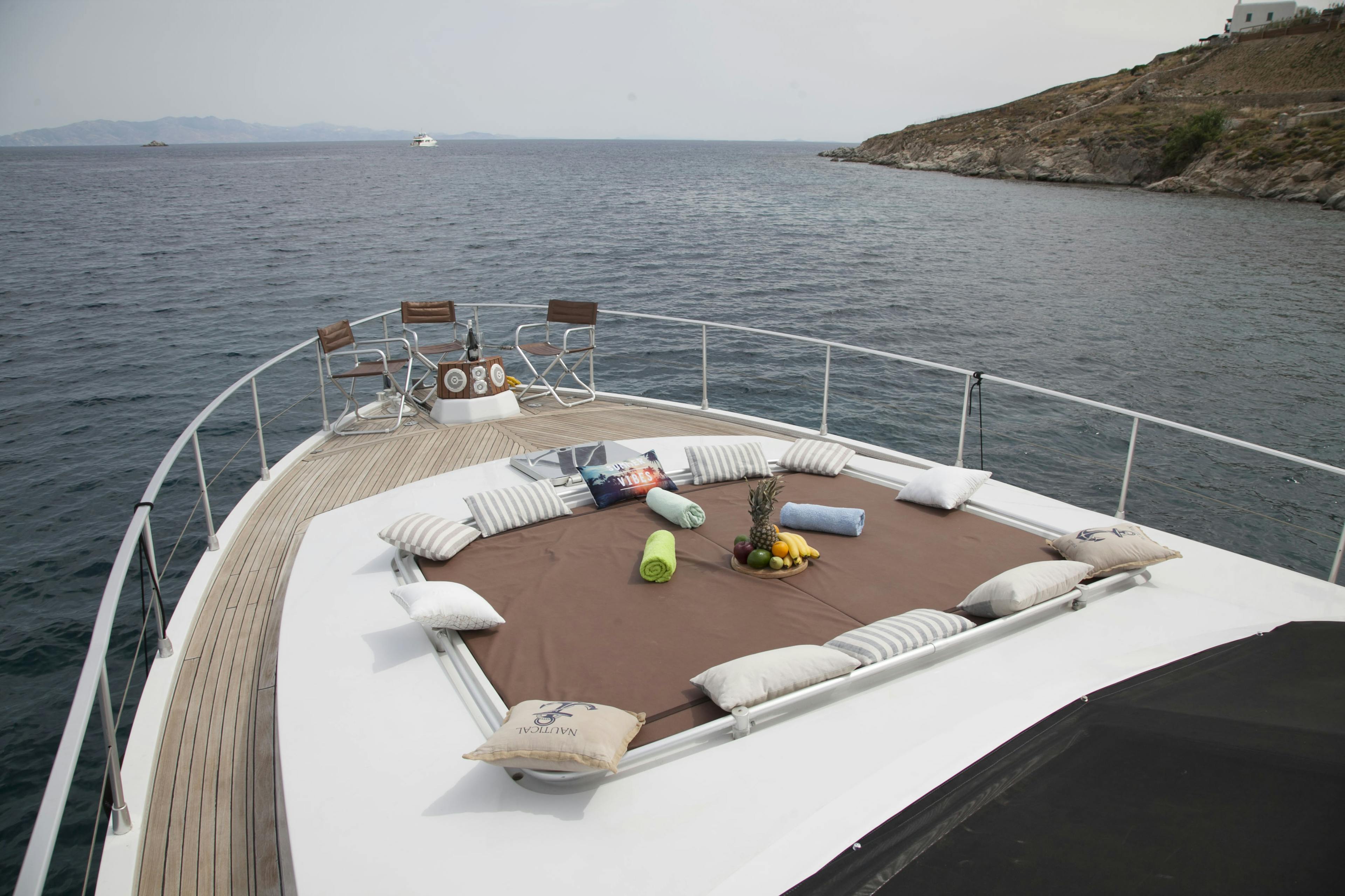 Book Ferretti Yachts 58 Motor yacht for bareboat charter in Mykonos, Cyclades, Greece with TripYacht!, picture 5