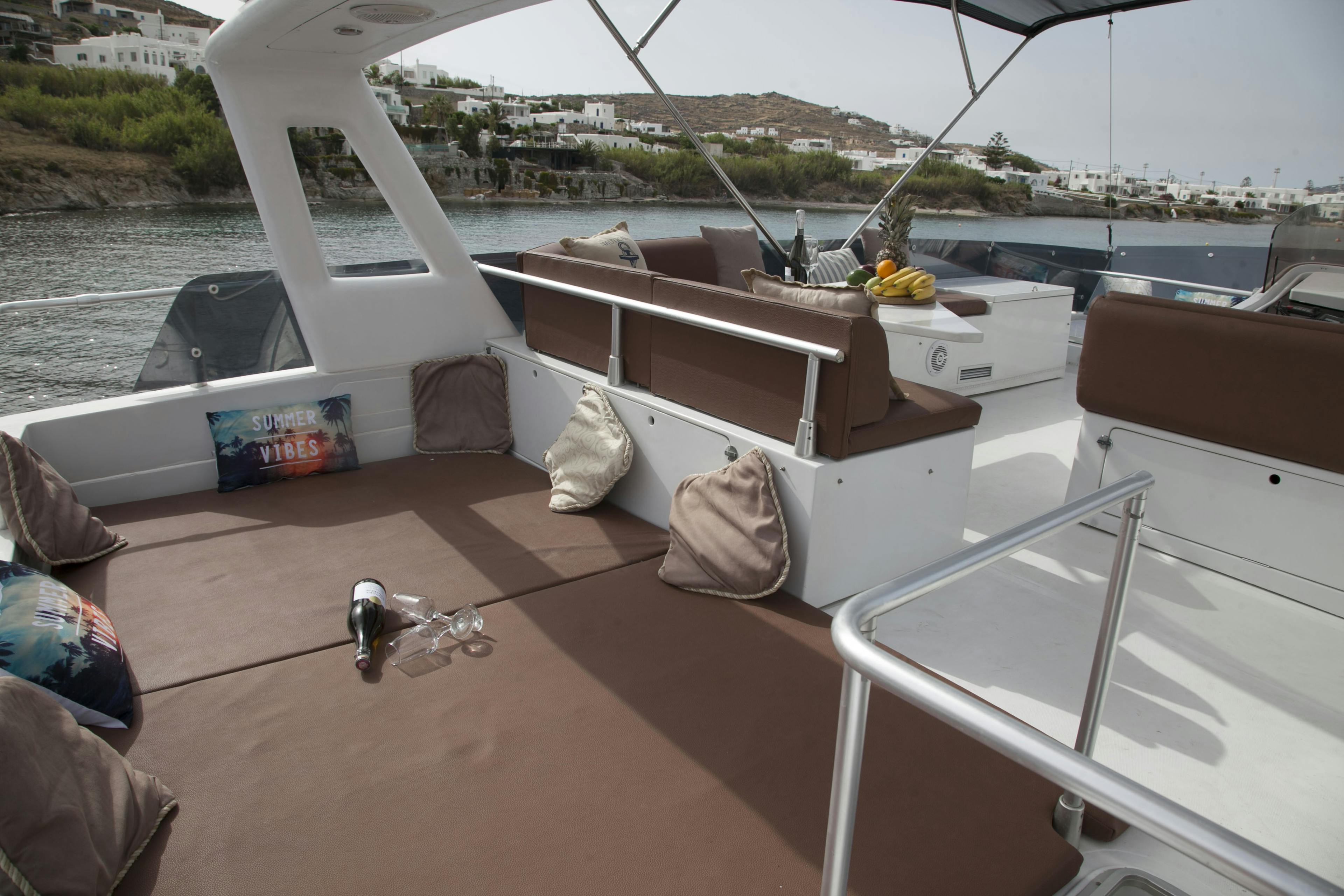 Book Ferretti Yachts 58 Motor yacht for bareboat charter in Mykonos, Cyclades, Greece with TripYacht!, picture 13