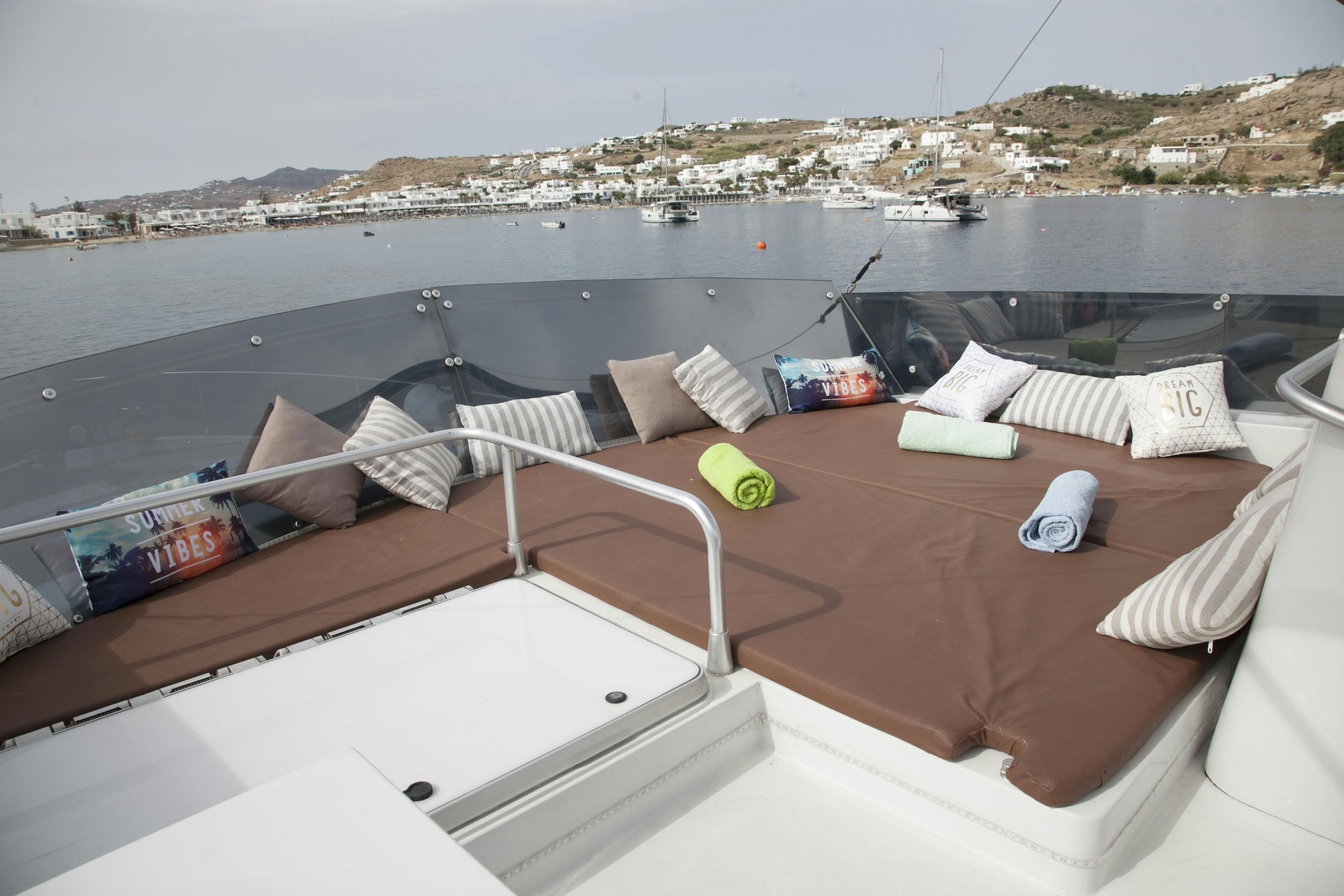 Book Ferretti Yachts 58 Motor yacht for bareboat charter in Mykonos, Cyclades, Greece with TripYacht!, picture 8