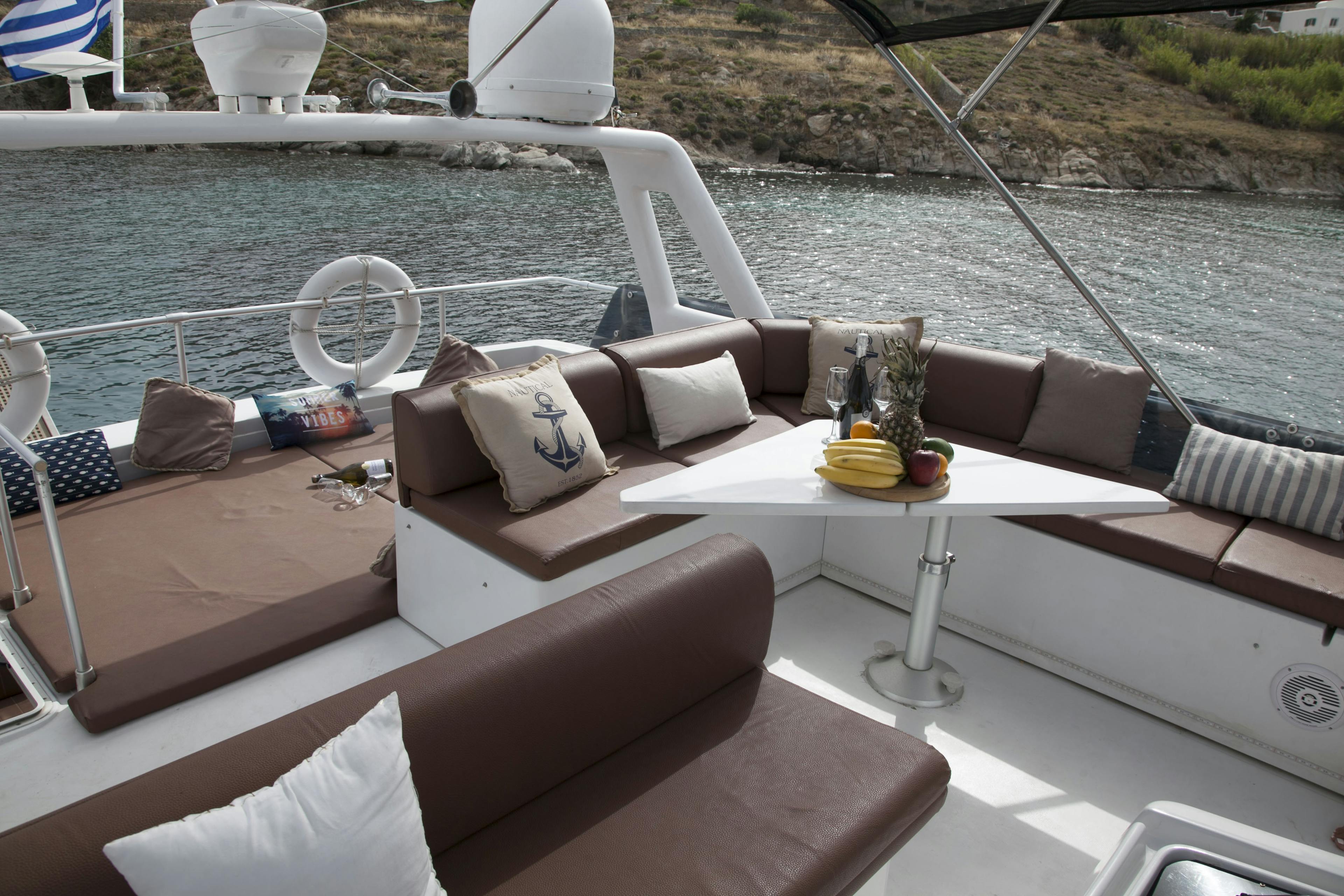 Book Ferretti Yachts 58 Motor yacht for bareboat charter in Mykonos, Cyclades, Greece with TripYacht!, picture 12
