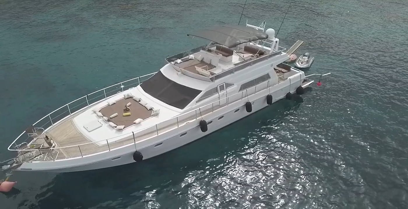 Book Ferretti Yachts 58 Motor yacht for bareboat charter in Mykonos, Cyclades, Greece with TripYacht!, picture 1