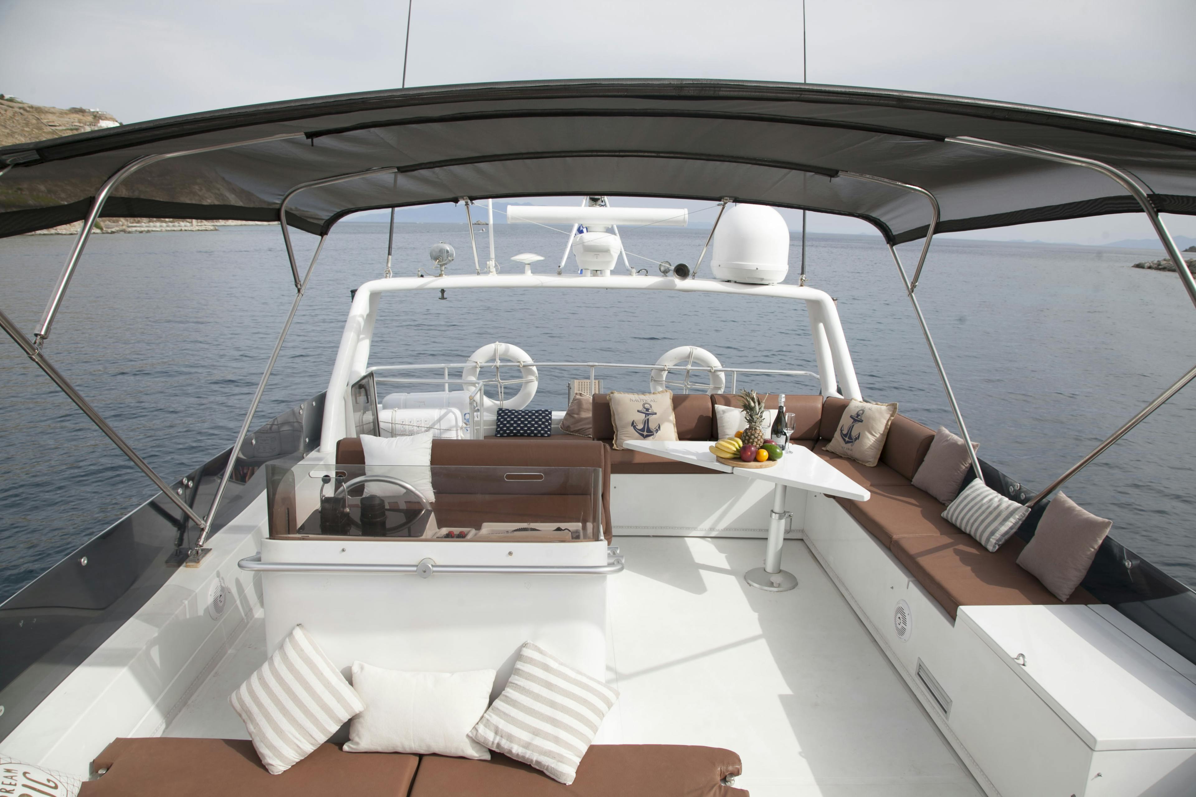 Book Ferretti Yachts 58 Motor yacht for bareboat charter in Mykonos, Cyclades, Greece with TripYacht!, picture 10