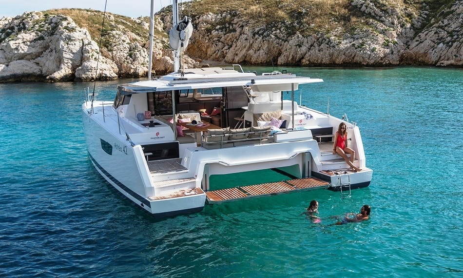 Book Fountaine Pajot Astrea 42 - 4 + 1 cab. Catamaran for bareboat charter in Marmaris Yacht Marina, Aegean, Turkey with TripYacht!, picture 5