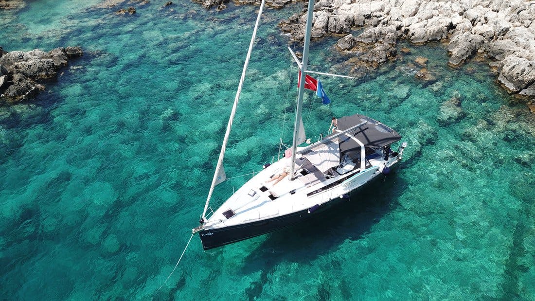 Book Oceanis 48 - 3 cab. Sailing yacht for bareboat charter in Kas Marina, Mediterranean, Turkey with TripYacht!, picture 13