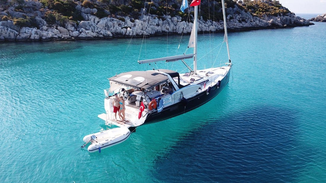 Book Oceanis 48 - 3 cab. Sailing yacht for bareboat charter in Kas Marina, Mediterranean, Turkey with TripYacht!, picture 15
