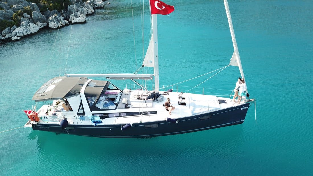 Book Oceanis 48 - 3 cab. Sailing yacht for bareboat charter in Kas Marina, Mediterranean, Turkey with TripYacht!, picture 12