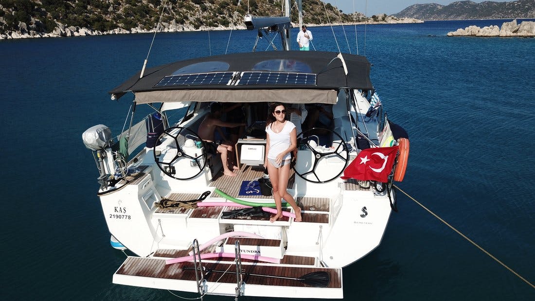 Book Oceanis 48 - 3 cab. Sailing yacht for bareboat charter in Kas Marina, Mediterranean, Turkey with TripYacht!, picture 5