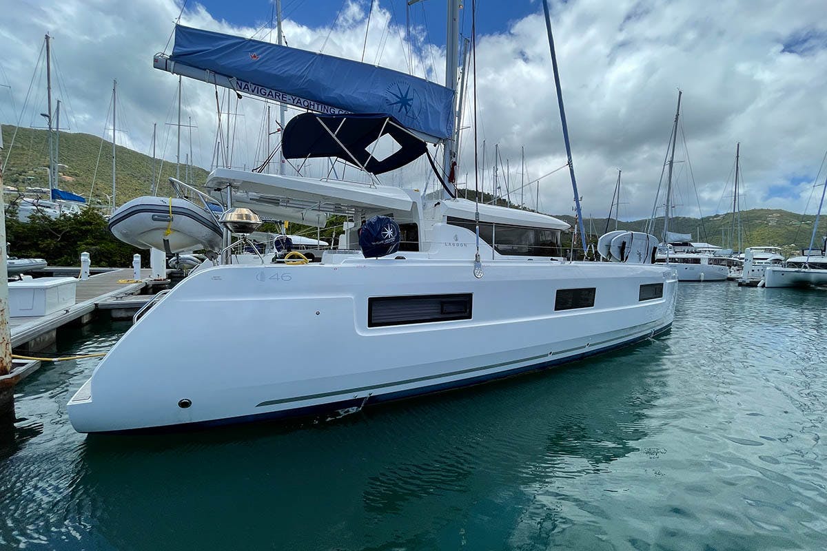 Book Lagoon 46 - 4 + 2 cab. Catamaran for bareboat charter in Marsh Harbour, Conch Inn Marina, Abaco Islands, Bahamas with TripYacht!, picture 1