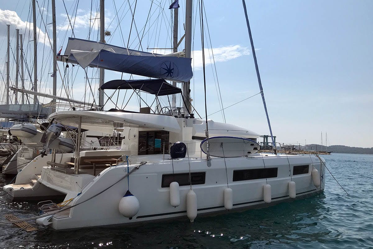 Book Lagoon 450 F - 4 + 2 cab. Catamaran for bareboat charter in Marsh Harbour, Conch Inn Marina, Abaco Islands, Bahamas with TripYacht!, picture 1