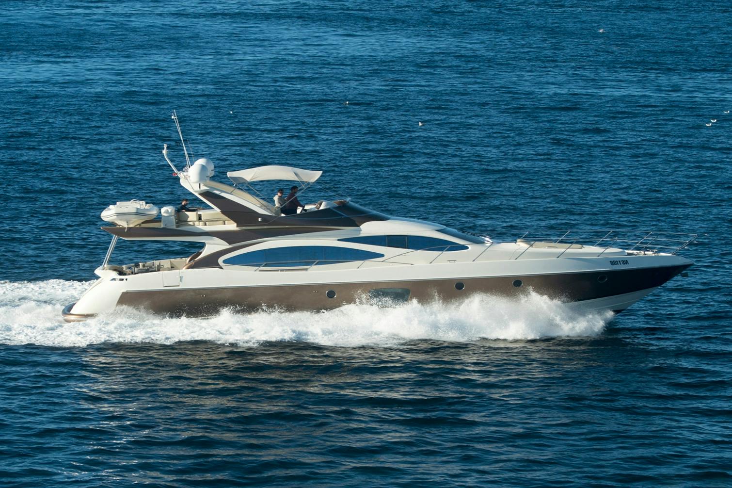Book Azimut 68 - 4 + 1 cab. Luxury motor yacht for bareboat charter in Athens, Alimos marina, Athens area/Saronic/Peloponese, Greece with TripYacht!, picture 2