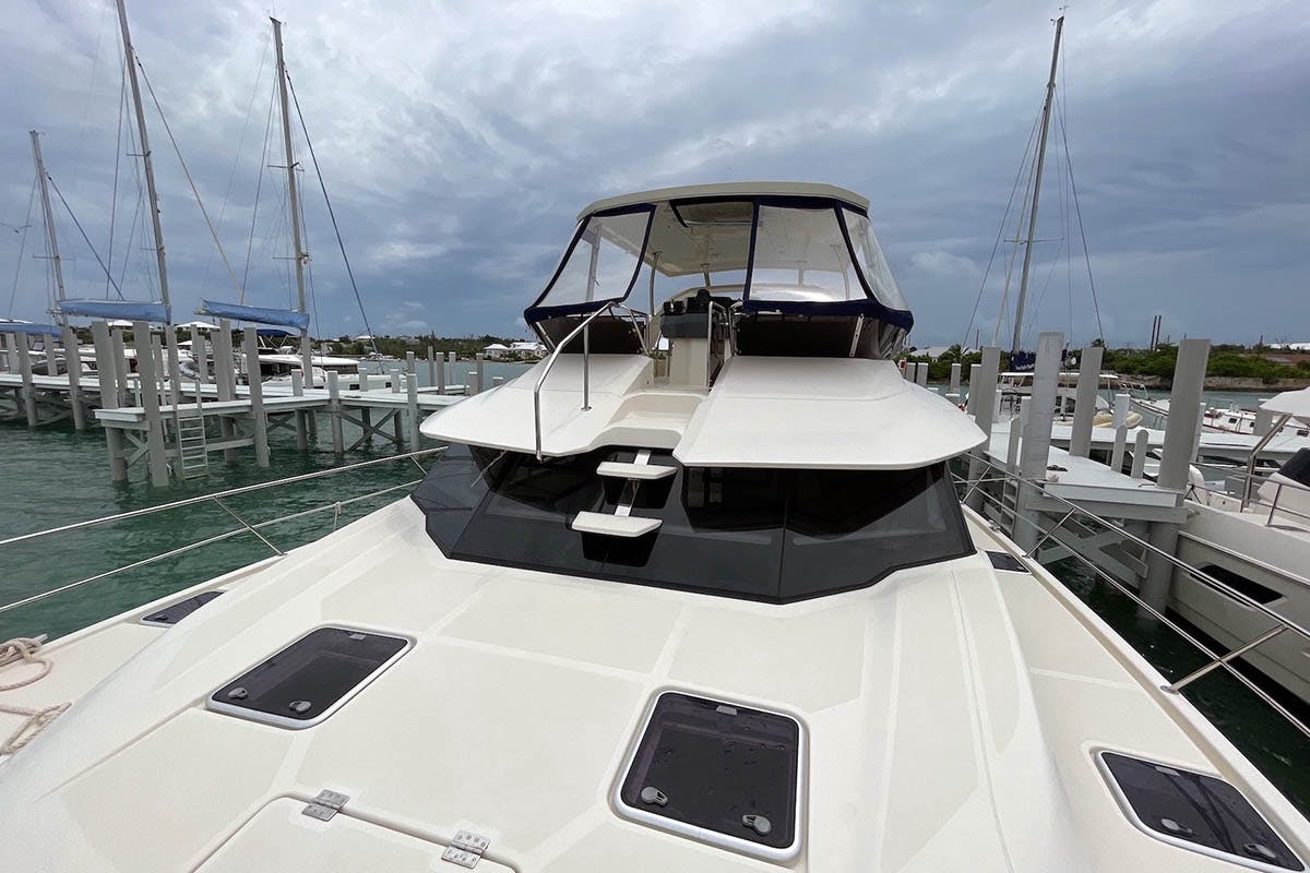 Book Aquila 44 Power catamaran for bareboat charter in Marsh Harbour, Conch Inn Marina, Abaco Islands, Bahamas with TripYacht!, picture 1