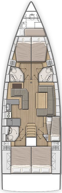 Book Oceanis 51.1 - 5 + 1 cab. Sailing yacht for bareboat charter in Marina di Scarlino - Follonica, Tuscany, Italy with TripYacht!, picture 2