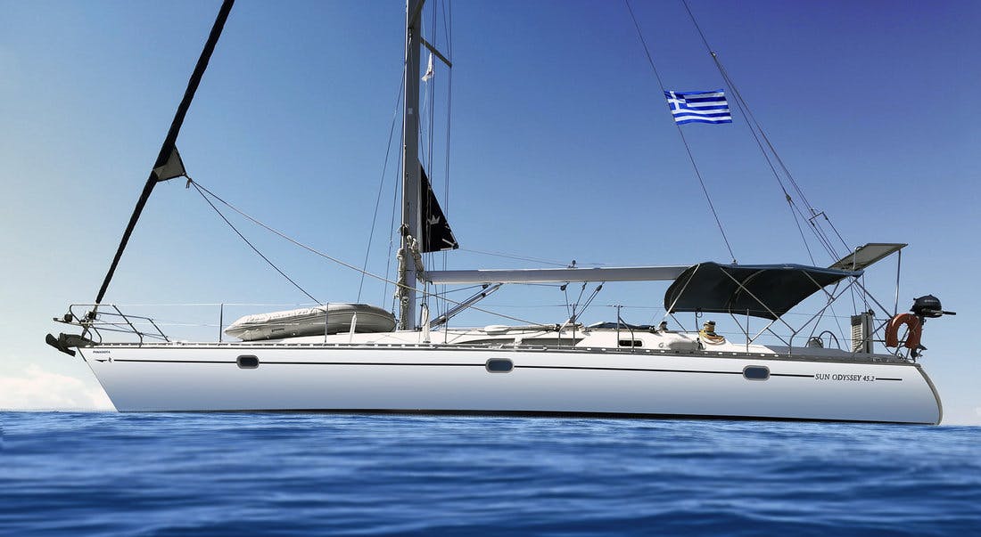 Book Sun Odyssey 45.2 Sailing yacht for bareboat charter in Port of Kavala, Northern Greece/Aegean, Greece with TripYacht!, picture 1