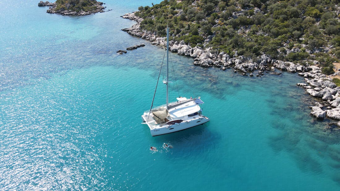Book Lipari 41 - 3 + 1 cab. Catamaran for bareboat charter in Kas Marina, Mediterranean, Turkey with TripYacht!, picture 6