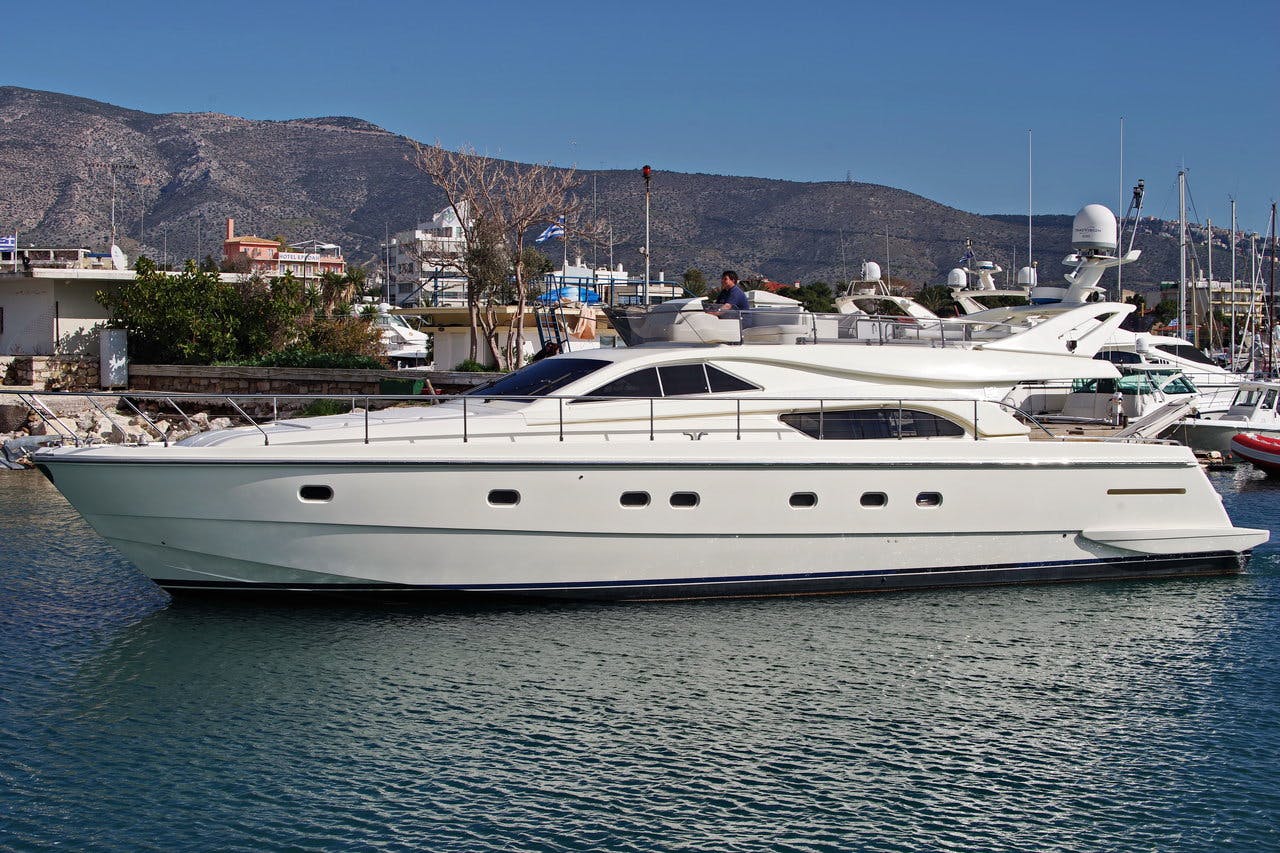 Book Ferretti Yachts 57 Fly Motor yacht for bareboat charter in Glyfada Marina, Athens area/Saronic/Peloponese, Greece with TripYacht!, picture 2