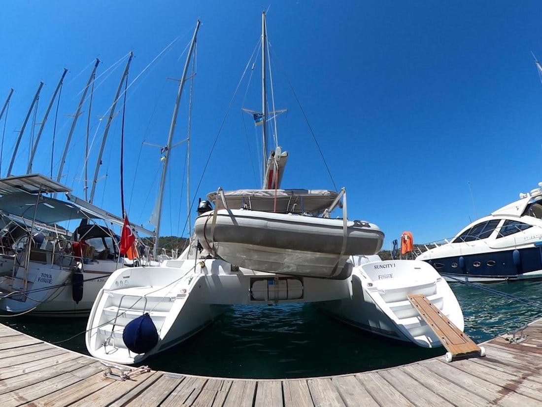 Book Lagoon 380 - 4 + 2 cab. Catamaran for bareboat charter in Fethiye, Yacht Club Mai, Mediterranean, Turkey with TripYacht!, picture 1