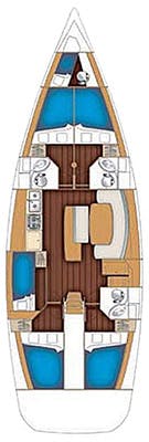 Book Cyclades 50.5 - 5 + 1 cab. Sailing yacht for bareboat charter in Port of Avdira, East Macedonia and Thrace, Greece with TripYacht!, picture 2