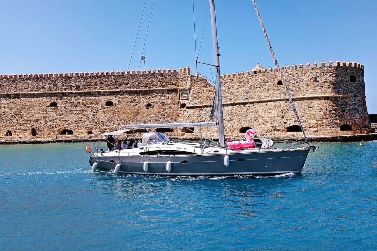 Book Elan 514 Impression - 4 + 1 cab. Sailing yacht for bareboat charter in Kreta, Heraklion, Old Venetian Port, Crete, Greece with TripYacht!, picture 1