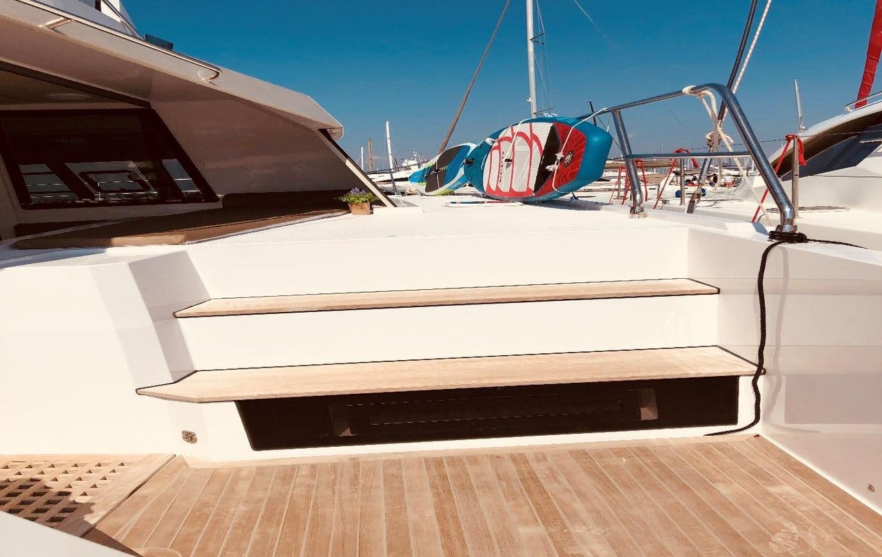 Book Nautitech 47 Power - 4 + 2 cab. Power catamaran for bareboat charter in Lefkas main port, Ionian Islands, Greece with TripYacht!, picture 5