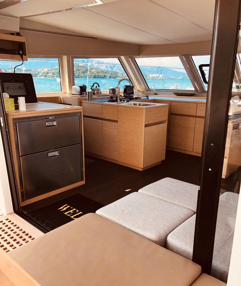 Book Nautitech 47 Power - 4 + 2 cab. Power catamaran for bareboat charter in Lefkas main port, Ionian Islands, Greece with TripYacht!, picture 10
