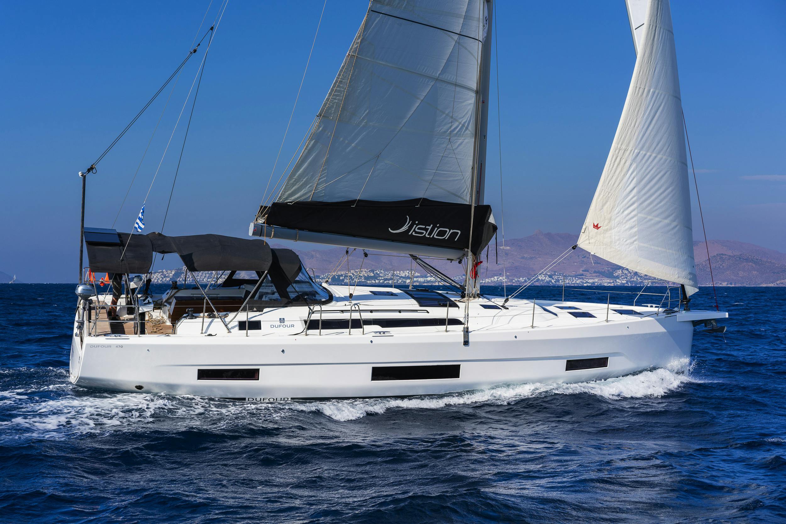 Book Dufour 470 - 5 cab. Sailing yacht for bareboat charter in Kos, Kos Marina, Dodecanese, Greece with TripYacht!, picture 6