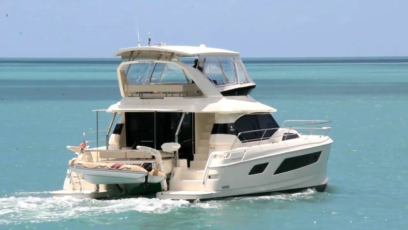 Book Aquila 44 Power catamaran for bareboat charter in Guadeloupe, La Marina Bas du Fort, Guadeloupe, Caribbean with TripYacht!, picture 1