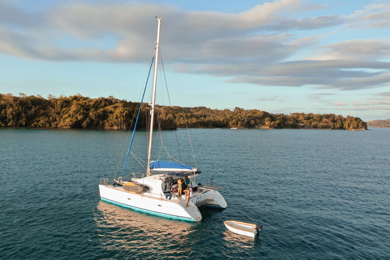 Book Lagoon 380 - 4 + 2 cab. Catamaran for bareboat charter in Nosy Be, Port du Cratere, Madagascar with TripYacht!, picture 1