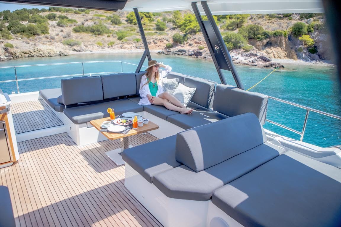 Book Fountaine Pajot Power 67 Power catamaran for bareboat charter in Athens, Alimos marina, Athens area/Saronic/Peloponese, Greece with TripYacht!, picture 3