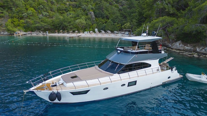 Book Golden blue Motor yacht for bareboat charter in Fethiye, Aegean, Turkey with TripYacht!, picture 1